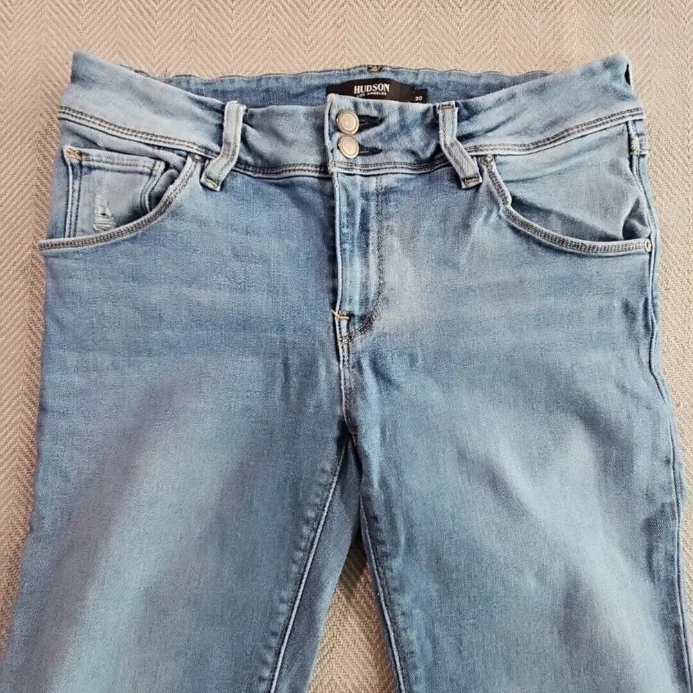 Hudson Los Angeles Jeans Women's Size 30 (30x28) Blue Collin‎ Skinny Flap Pocket